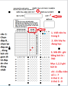 phieu trac nghiem Tin 7
